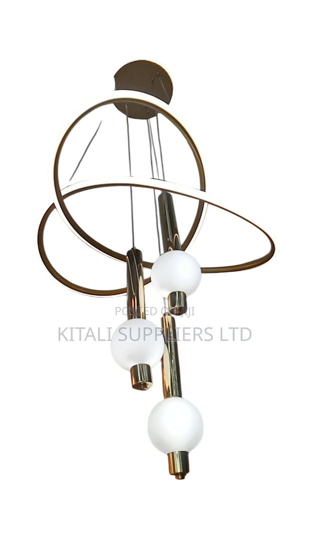 Modern Interlocking Ring & Globe LED Chandelier - main view