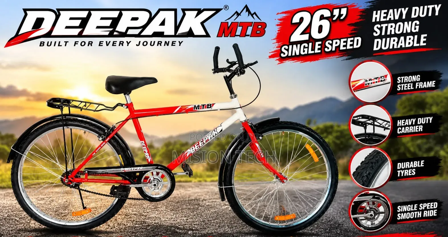 Deepak MTB 26" Single Speed Bicycle 