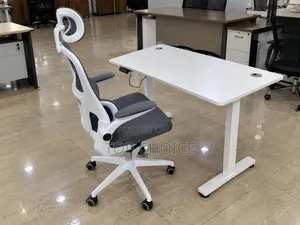 Electric Desk With Swivel Chair