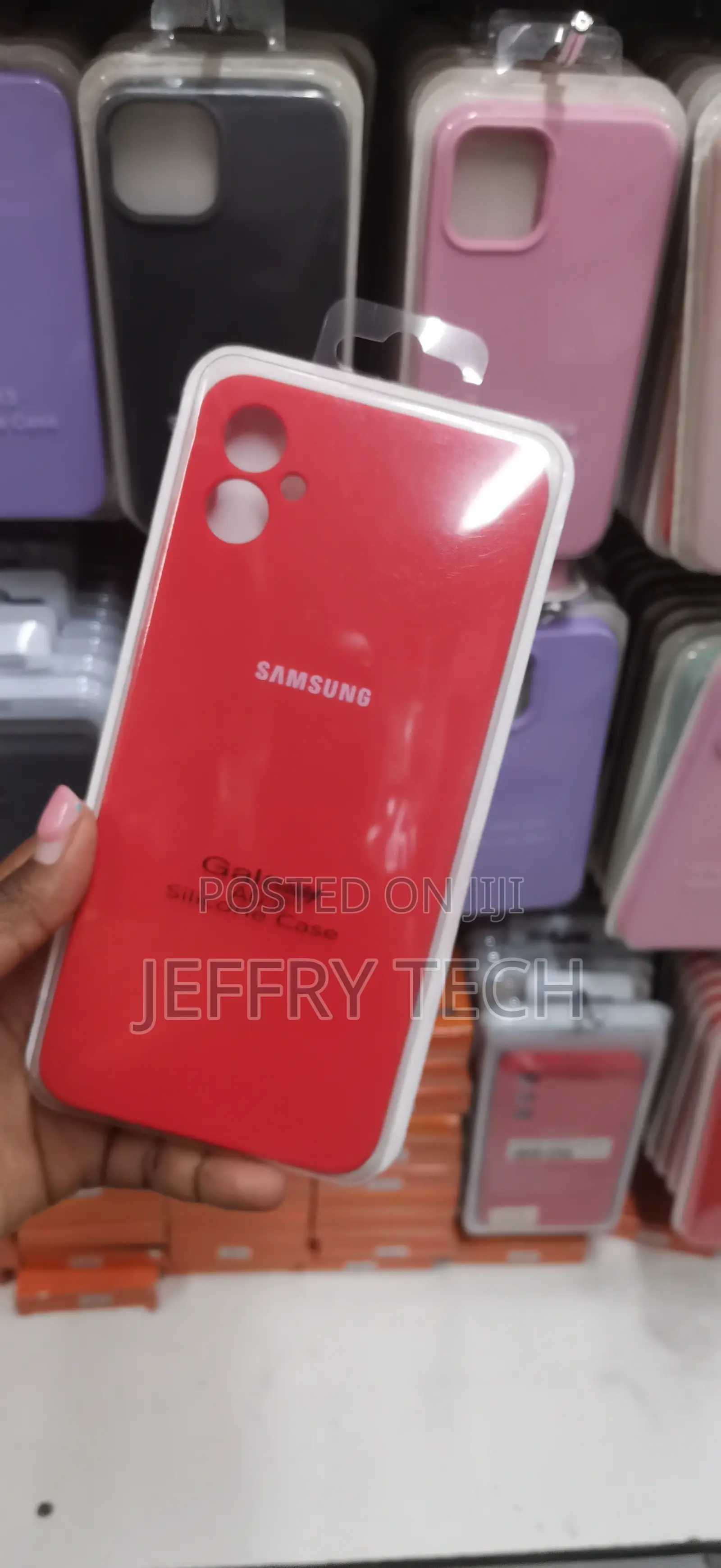 Samsung Galaxy A04 / A04e Silicone Case. It Is a Bright Red,