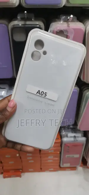 White Liquid Silicone Case Designed for the Samsung Galaxy A05