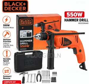 Black+Decker 550W Hammer Drill Kit .