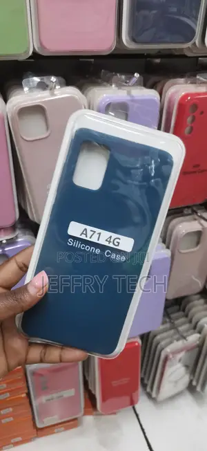 Dark Blue Silicone Phone Case Designed for the Samsung Galaxy A71 4G