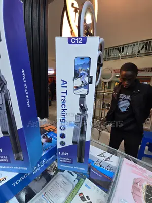 C12 AI Tracking Selfie Stick Tripod 1.8M With Gesture Control