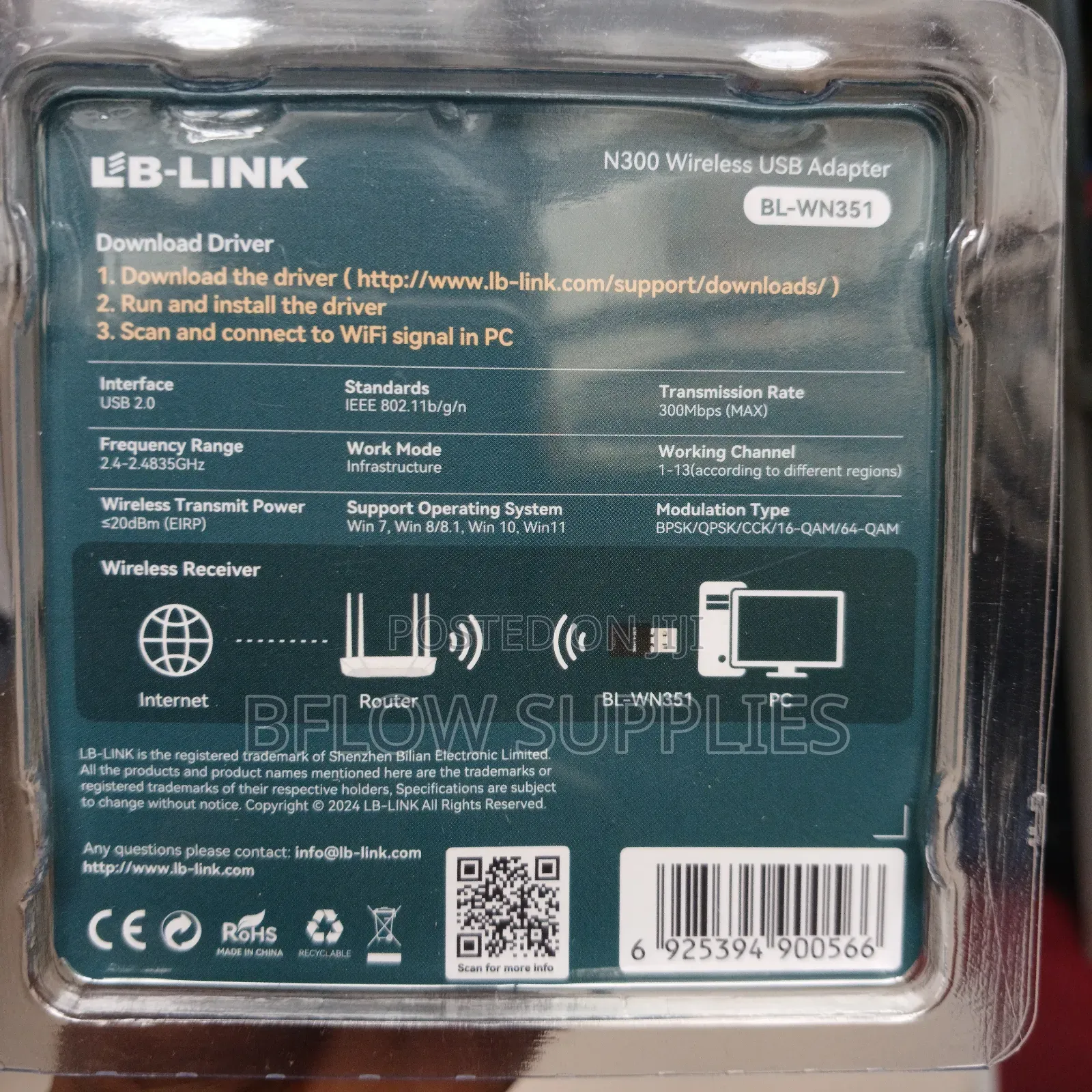 Lb-Link N300 Wifi Adapter 300mbps