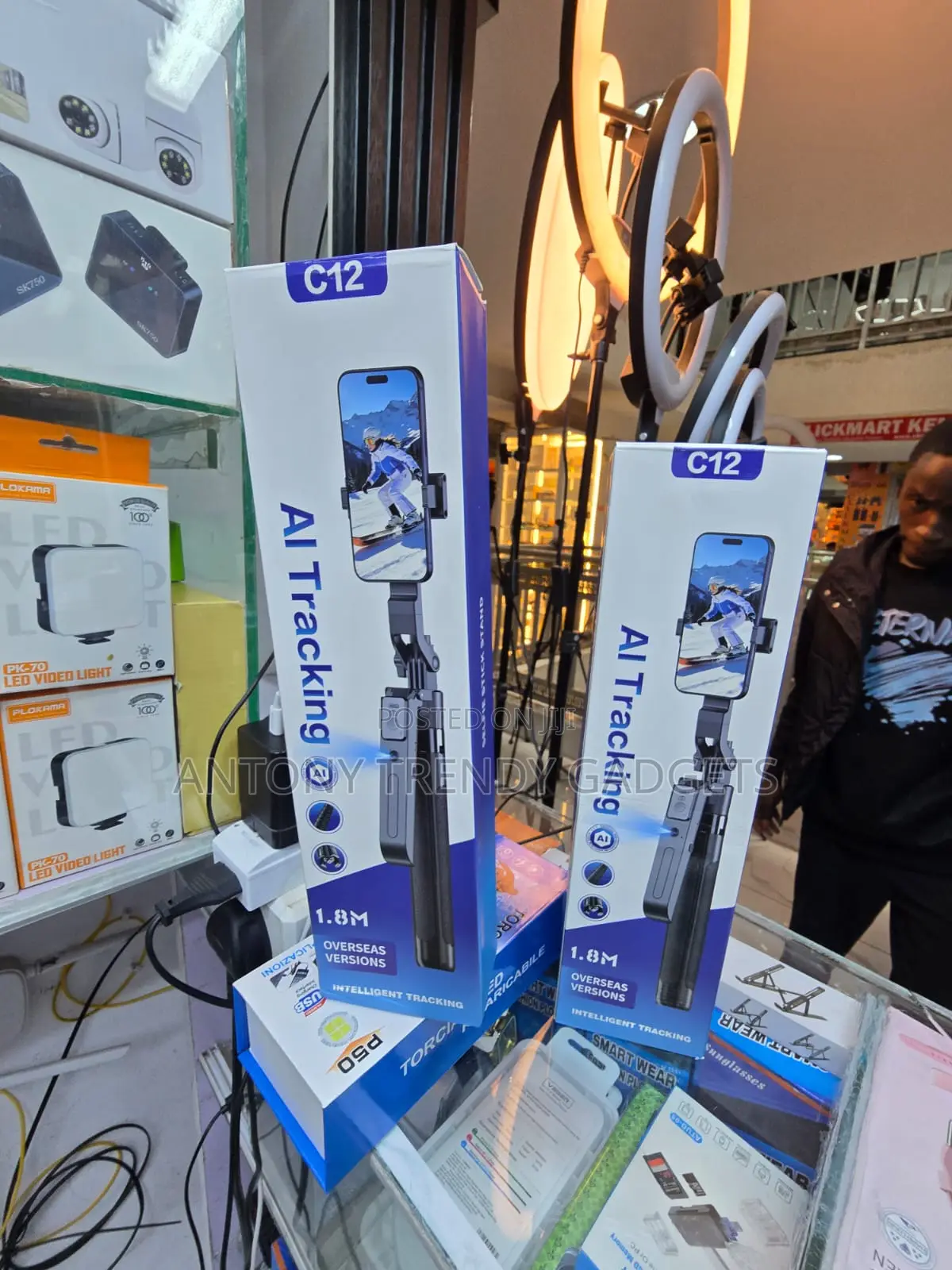 AI Auto Tracking Selfie Stick With Hands-Free Gesture Control