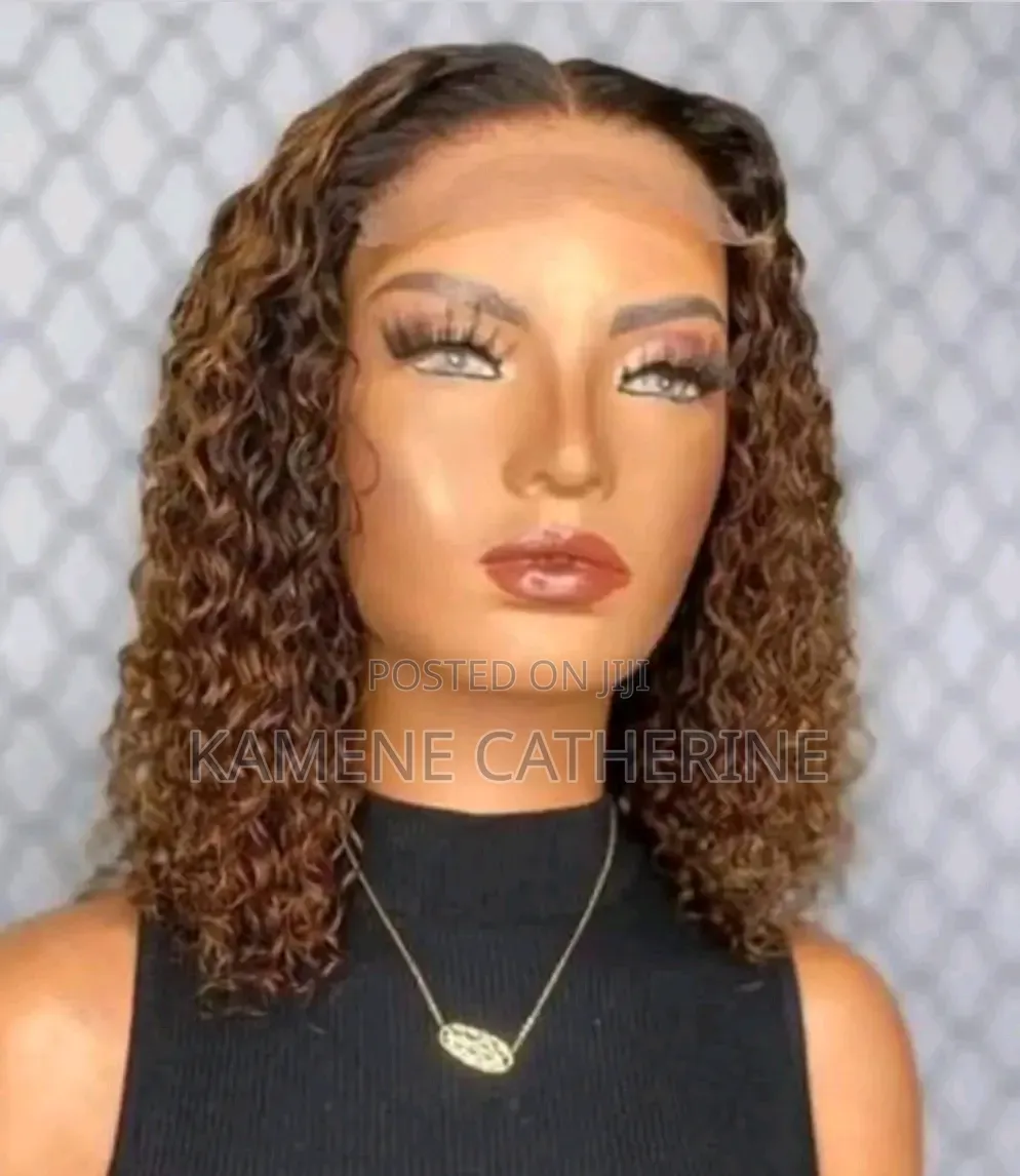 Human Water Curl Frontal Wig B