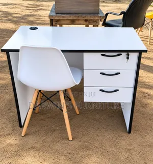 White Modern Desk and Eames Chair