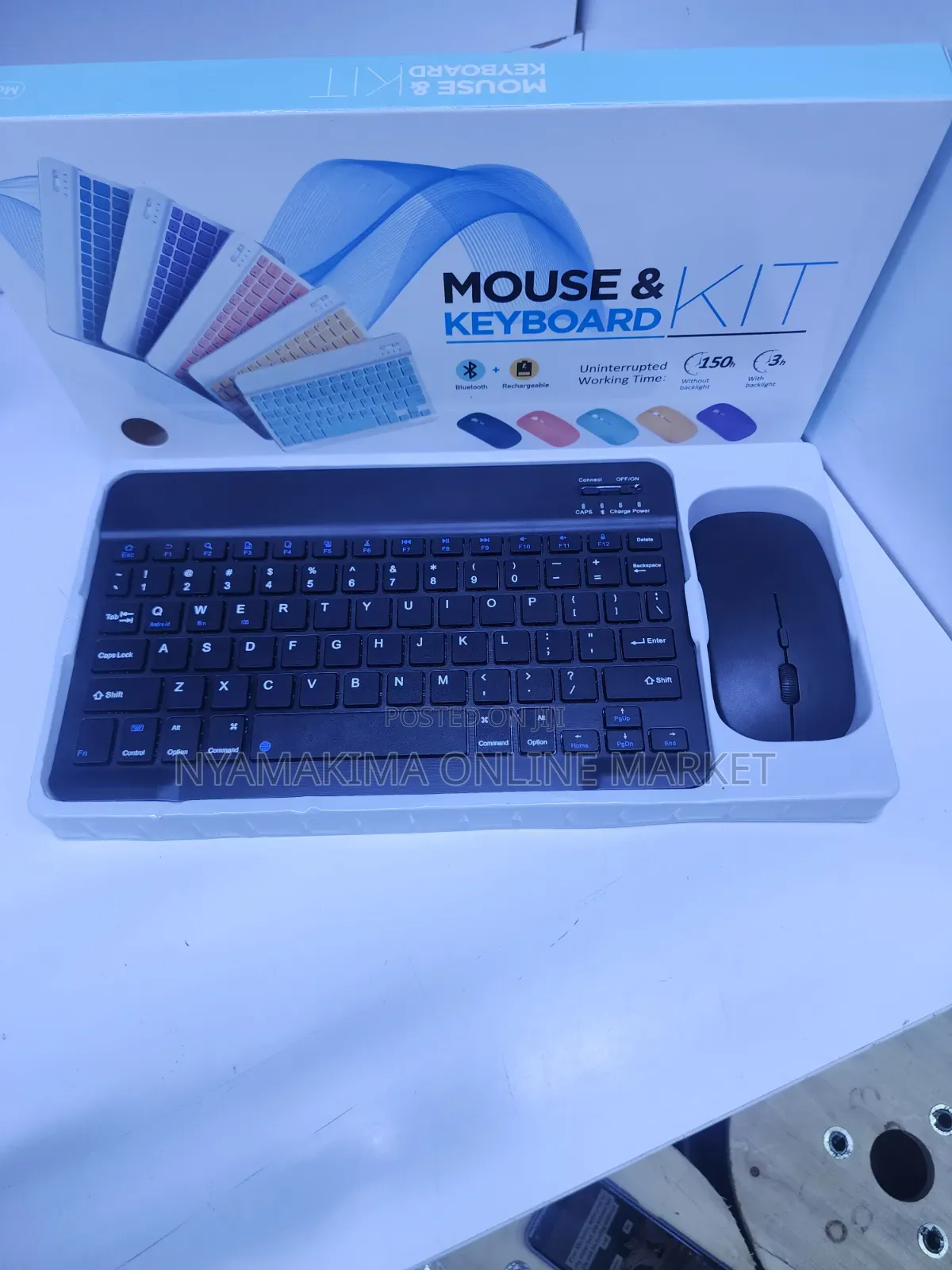 Rechargeable Bluetooth Wireless Keyboard, Mouse Kit