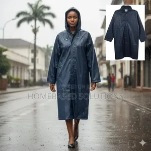 Heavy Duty Navy Blue Adult Rain Coat