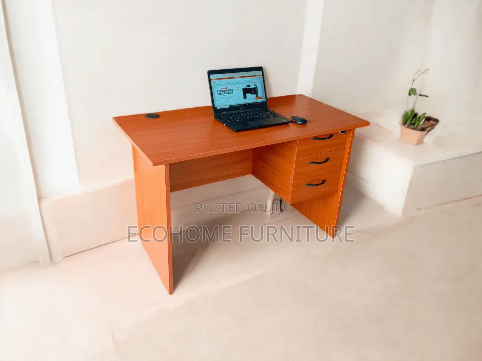 1.2meter Office Desk With Three Drawers and Storage