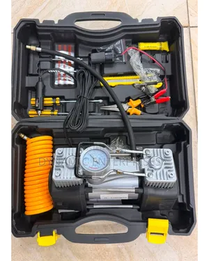 Portable 2-Cylinder Portable Air Compressor With Tools