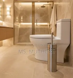 Premium Stainless Steel Toilet Brush & Holder
