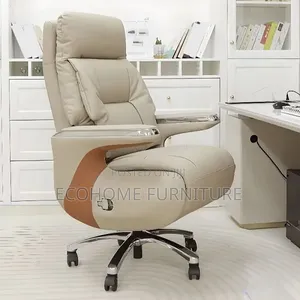 Executive Reclining Office Chair in Cream Finish