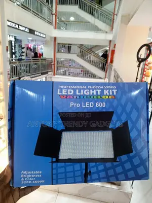 Professional LED 600 Photo Light Kit With Tripod and Power Adapter