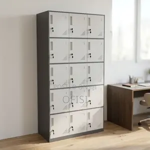 Office Cabinet; 15-Compartment Steel Storage Locker