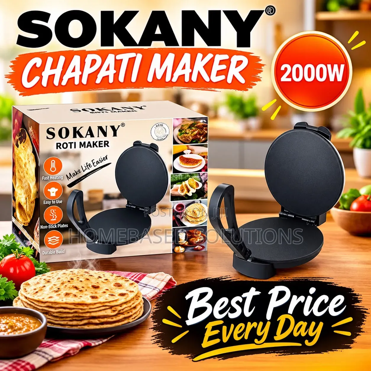 2000w Sokany Chapati Maker