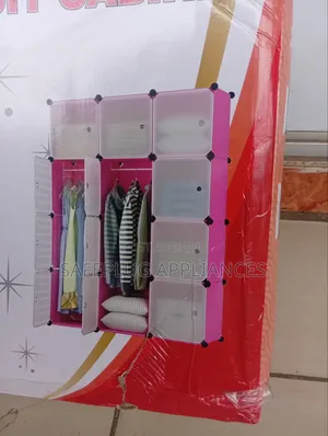 Multipurpose 3 Column Plastic Clothes Cabinet