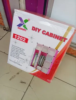 Multipurpose 3 Column Plastic Clothes Cabinet