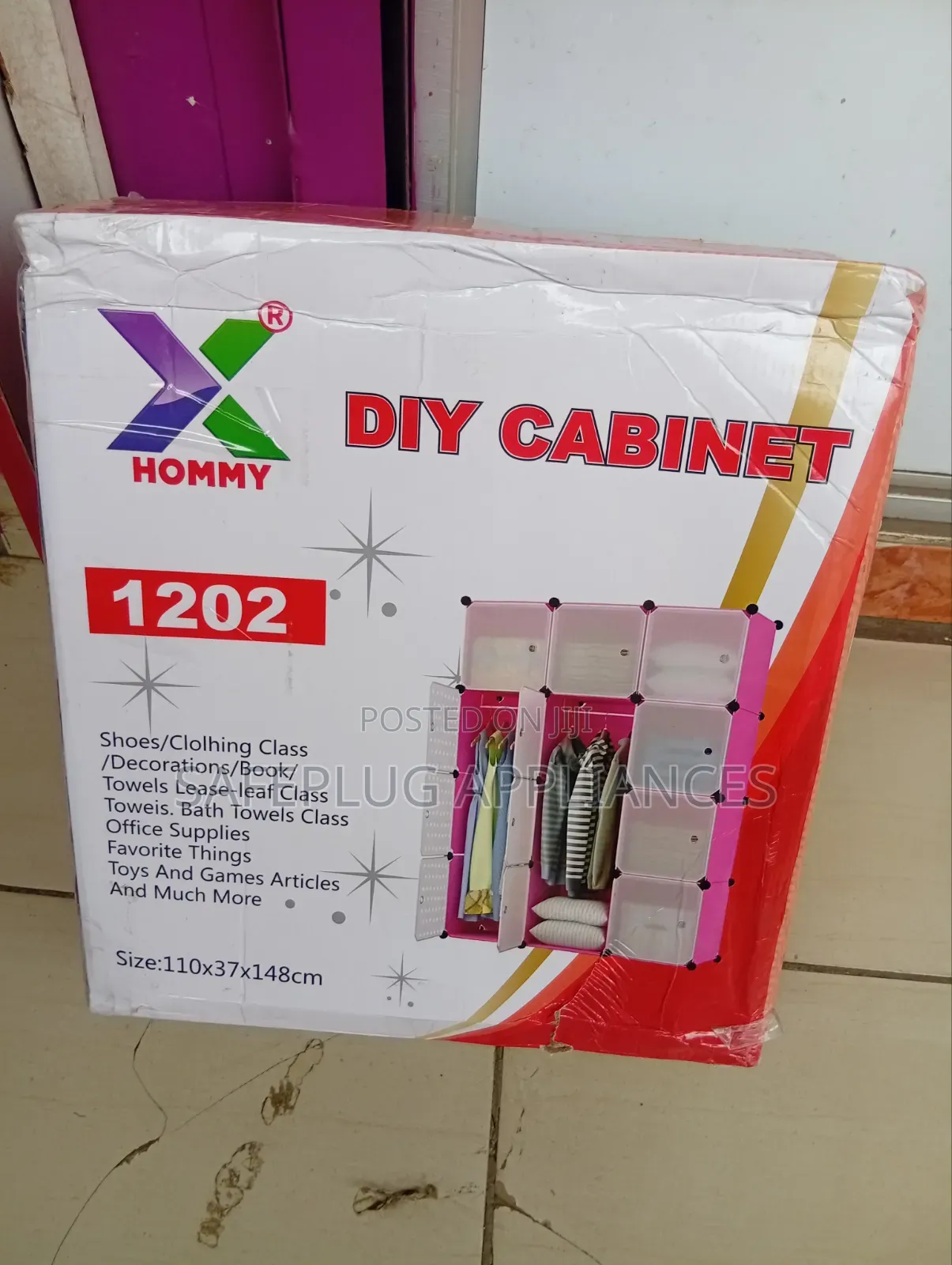 Modern 3 Column Plastic Wardrobe Organizer