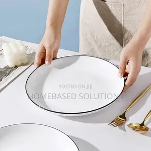 10.5 Inches Wide Consice White Plates-6pcs