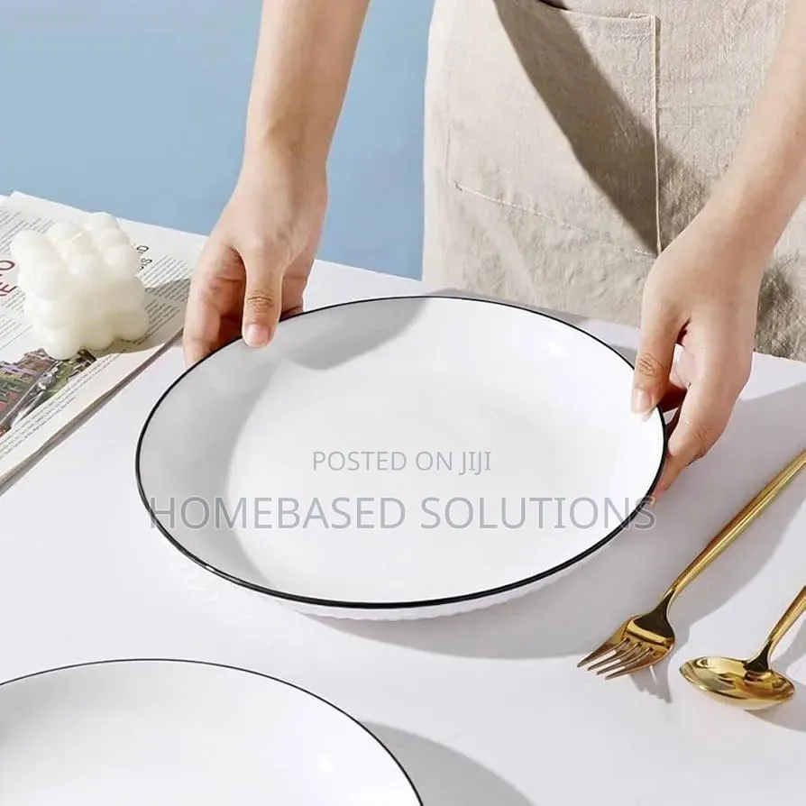 10.5 Inches Wide Consice White Plates-6pcs