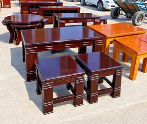 Modern Pure Mahogany Table and 2stools