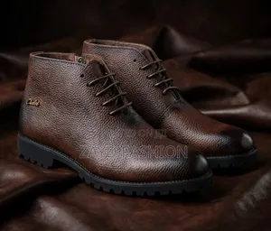 Coffee Clarks Leather Boots