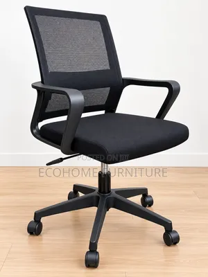 Office Chair Black Mesh Ergonomic Swivel Chair With Adjustable Height