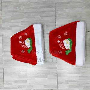 Plush "Merry Christmas" Santa Hat With Snowflake Print – High Quality