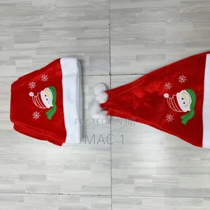 Plush "Merry Christmas" Santa Hat With Snowflake Print – High Quality