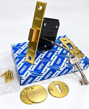 ORIV 3-Lever Mortise Deadlock Set(brass Finish)