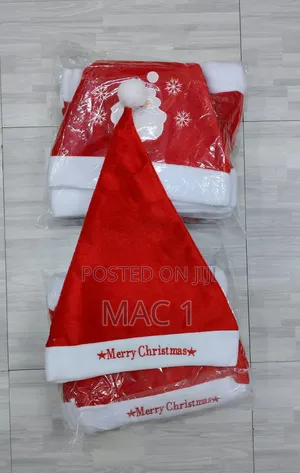 Festive "Merry Christmas" Embroidered Santa Claus Hats