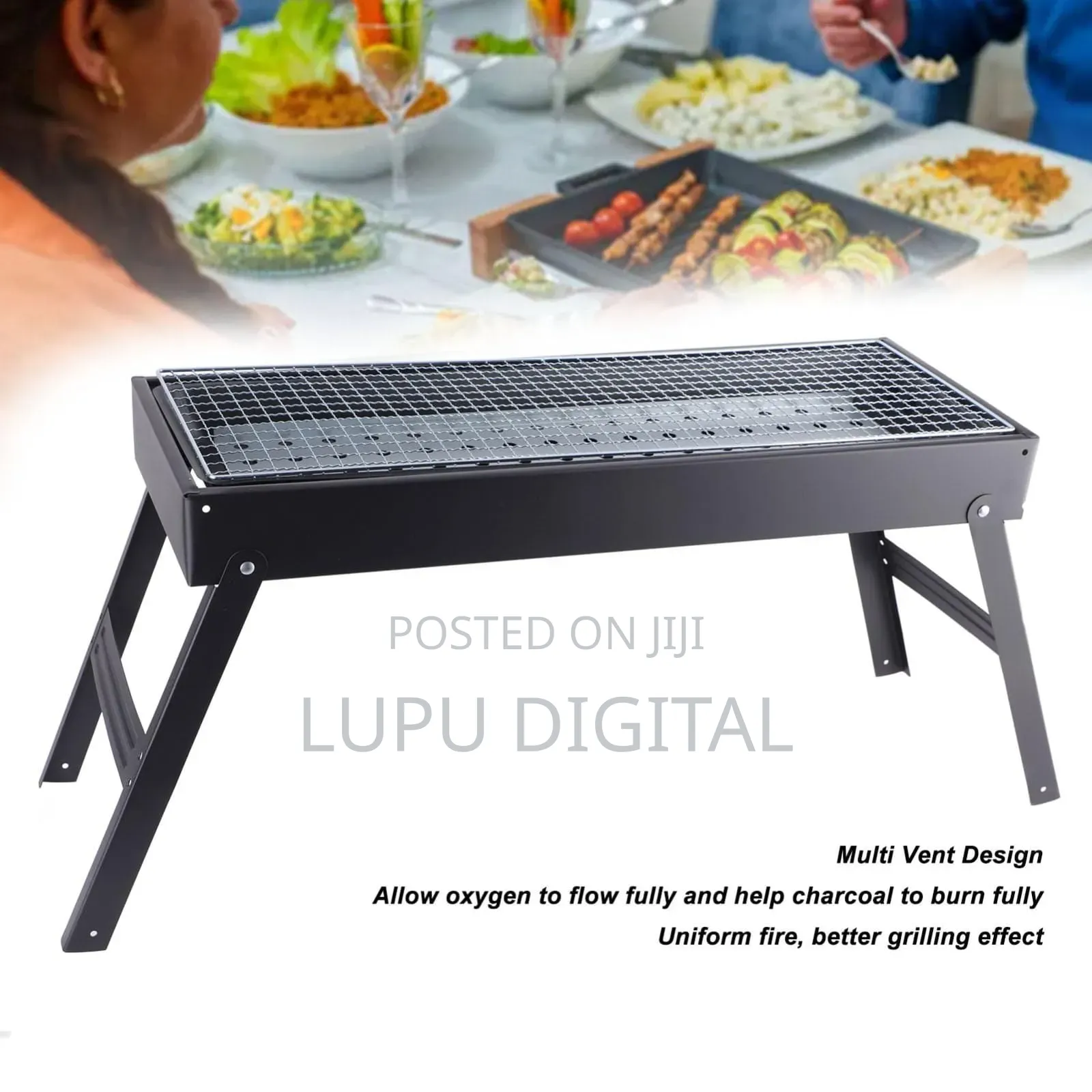 Foldable Portable Barbecue Charcoal Grill