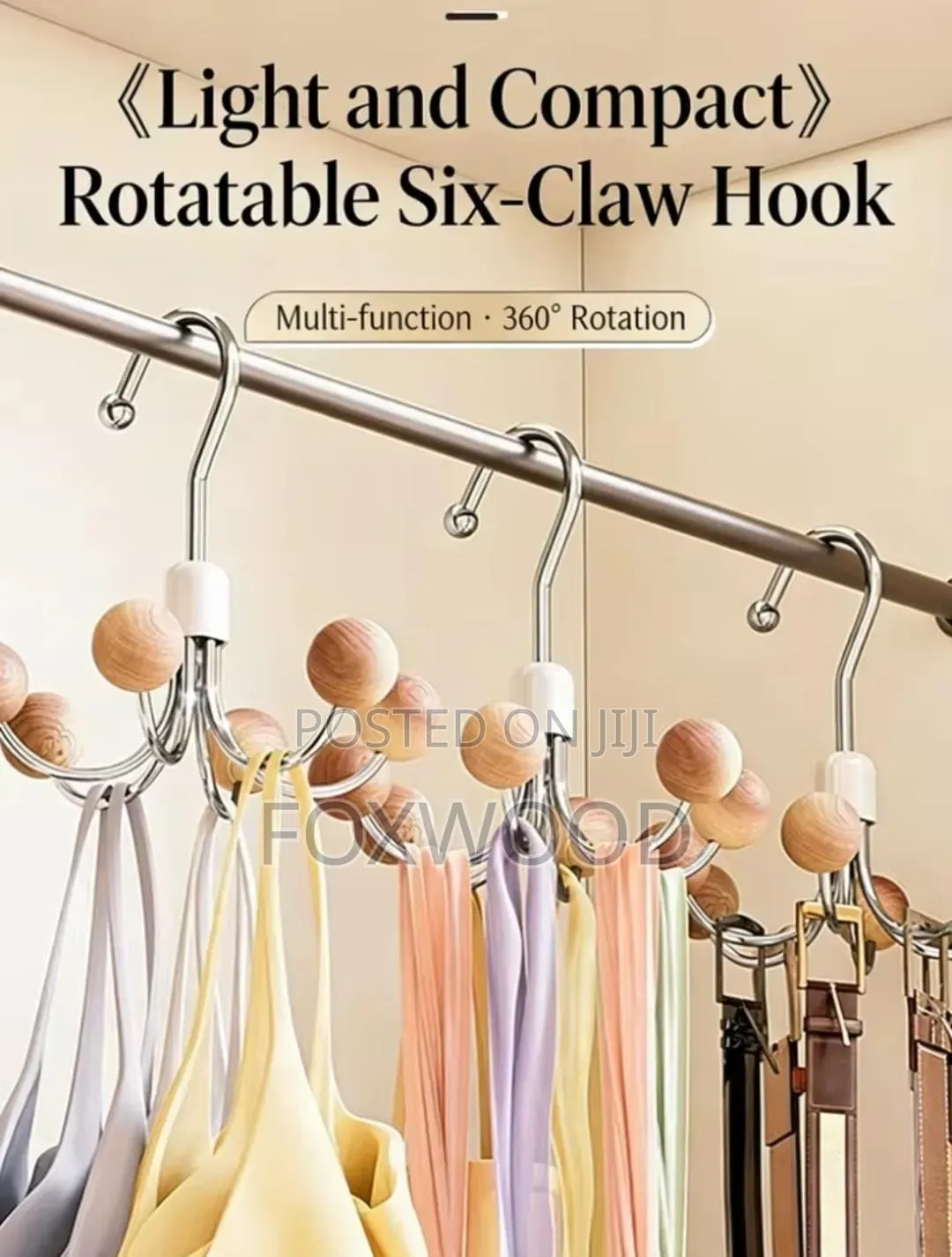 6 Hooks Rotating Hanger Available