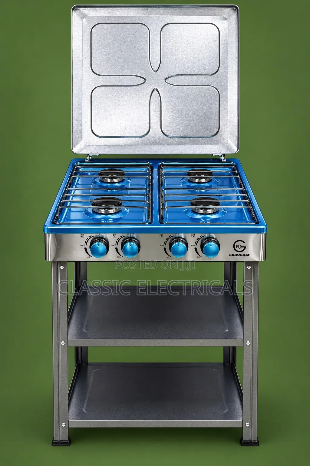 4Gas Burners Standing Cooker With Shelves at Ksh5000/-