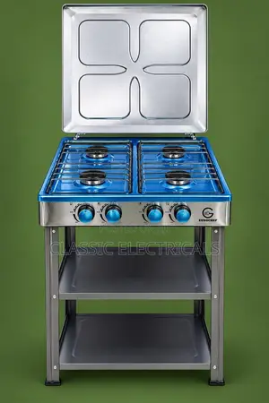 4Gas Burners Standing Cooker With Shelves at Ksh5000/-