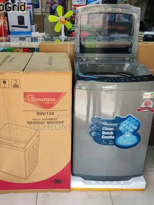Ramtons RW/136 Fully Automatic 12Kg Washer - Silver With Warranty 