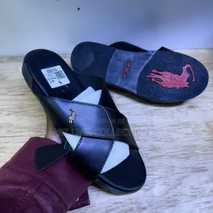 White, Black Polo Open Shoes