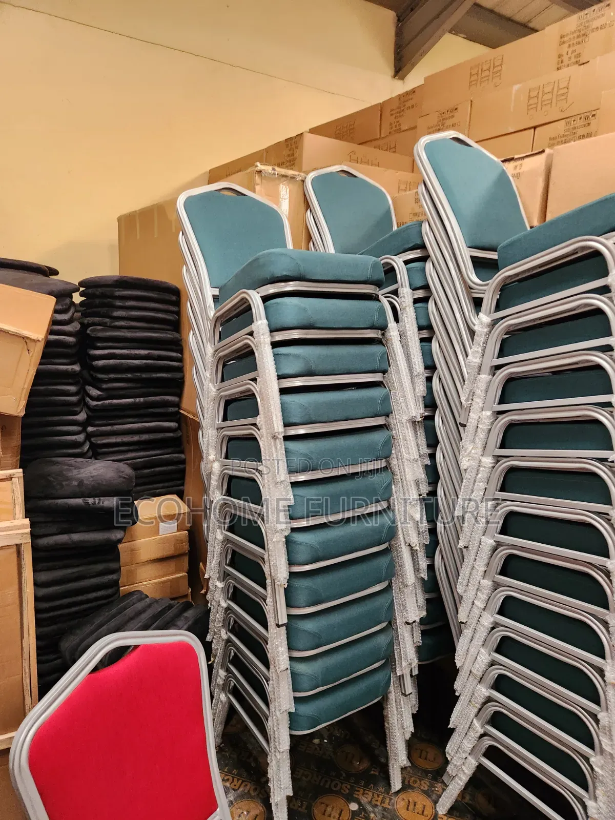 Banquet Chair – Teal Upholstered Stackable Event Chair