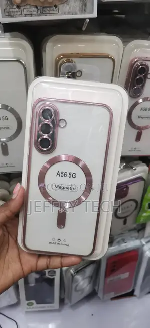 Rose Gold Clear Phone Case With a MagSafe Magnetic Ring Galaxy A56