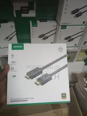 UGREEN DP101 (Model 10204) 5-Meter DisplayPort to HDMI 4K at 30Hz Cable.