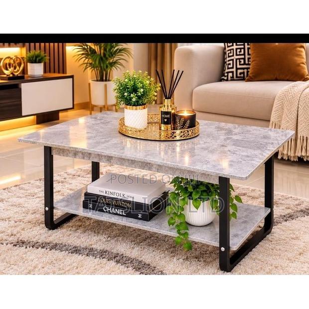 Imported Executive Marble Top Coffee Table - thumbnail 2