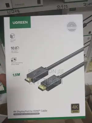Ugreen 4k Displayport to Hdmi Cable (1.5m, Model Dp101).