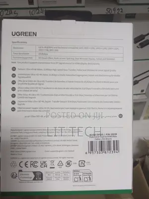 Ugreen 4k Displayport to Hdmi Cable (1.5m, Model Dp101).