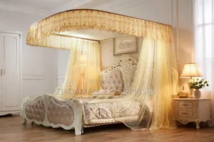 2 Stand Rail Mosquito Net - Pink Purple Cream - 4x6 5x6 6x6