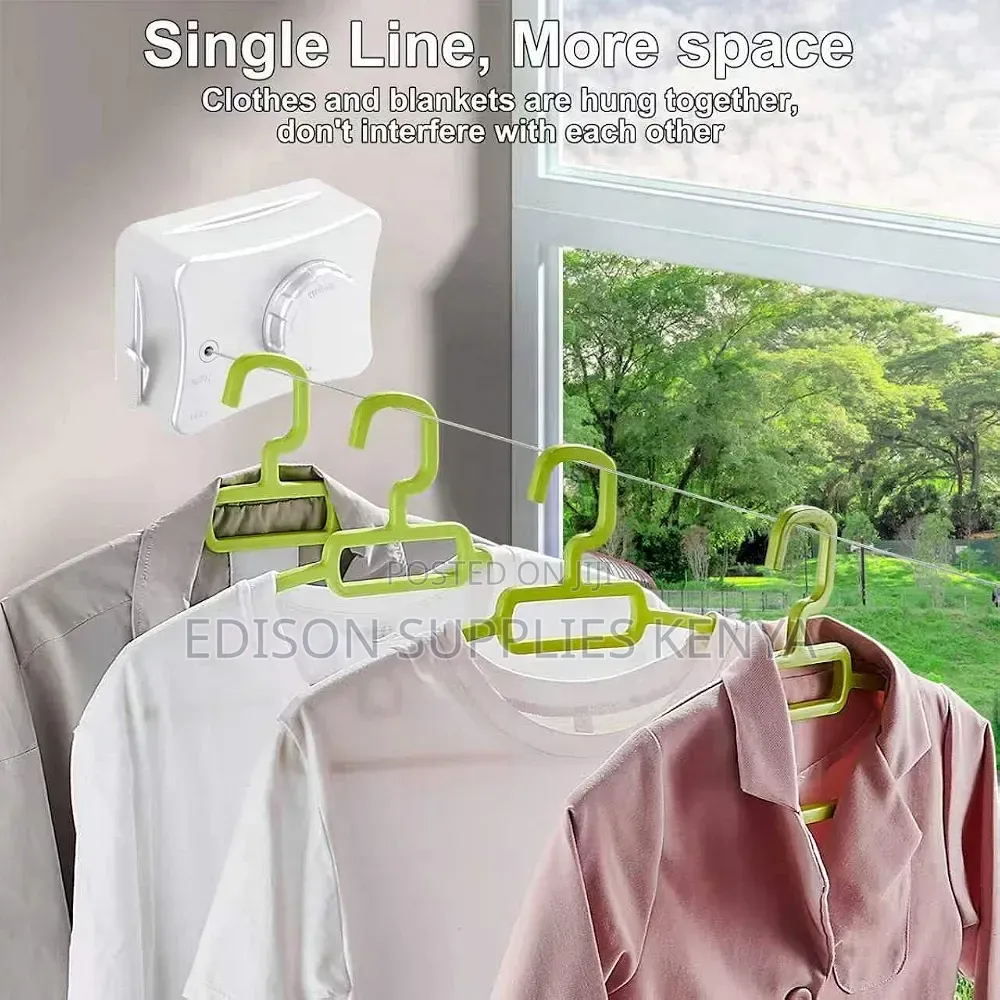 Retractable Clothes Line Extendable Cloth Line Dryer Hook