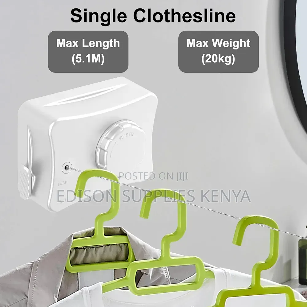 Retractable Clothes Line Extendable Cloth Line Dryer Hook