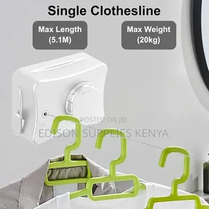 Retractable Clothes Line Extendable Cloth Line Dryer Hook