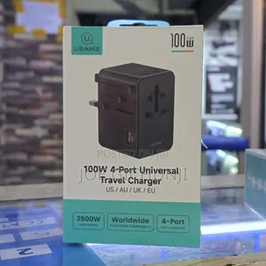 USAMS 100W GaN 4-Port Universal Travel Charger Adaptor